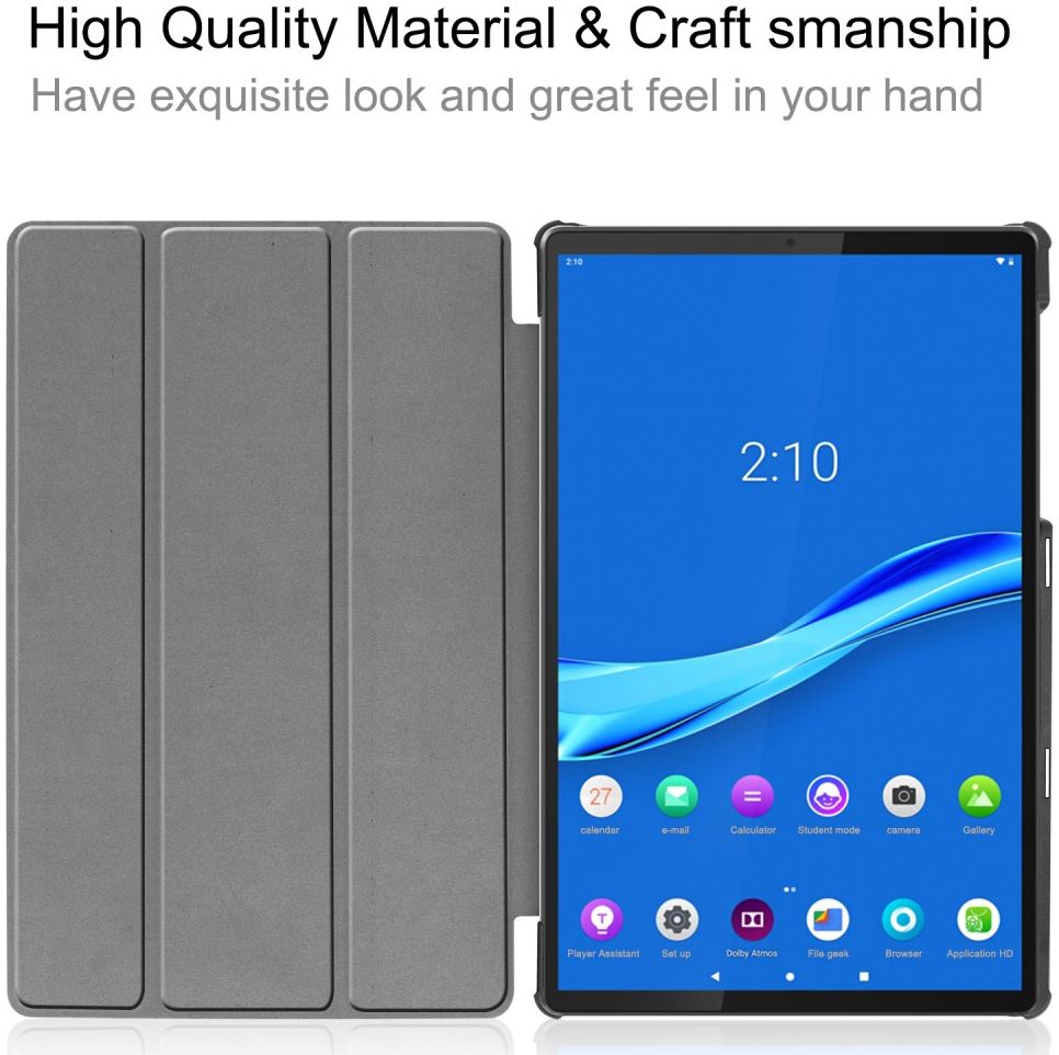 Lenovo Tab M10 Plus / FHD Plus Hoes Book Case Tri-Fold Grijs afbeelding 8