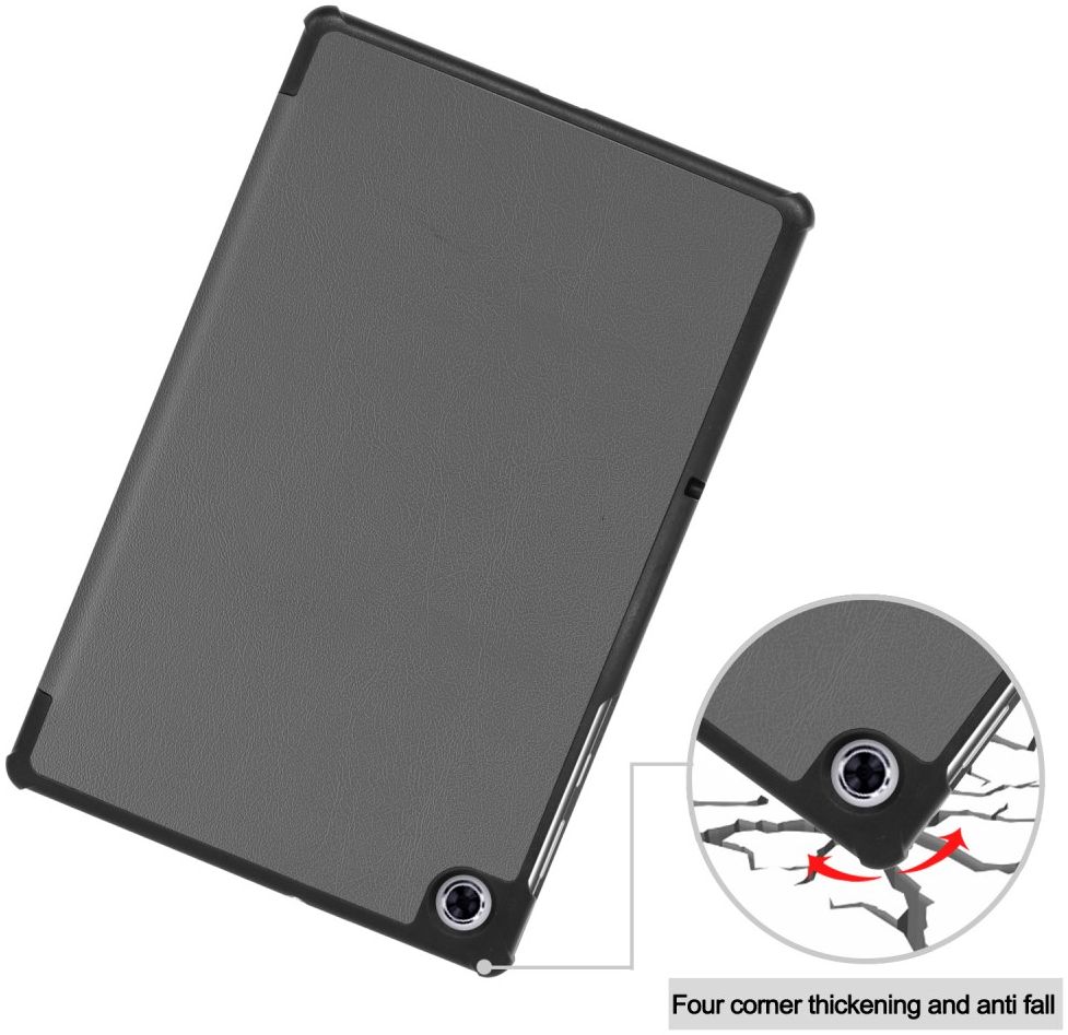 Lenovo Tab M10 Plus / FHD Plus Hoes Book Case Tri-Fold Grijs afbeelding 3