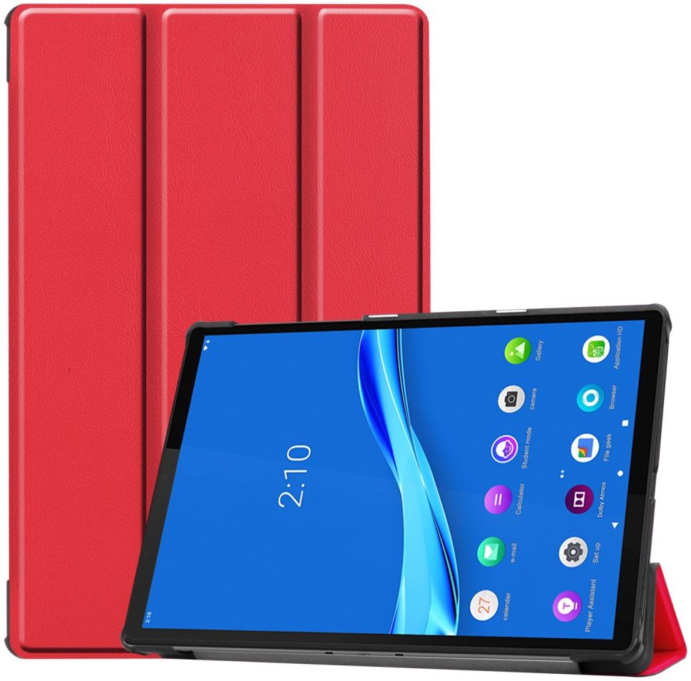 Lenovo Tab M10 Plus / FHD Plus Hoes Book Case Tri-Fold Rood afbeelding 1