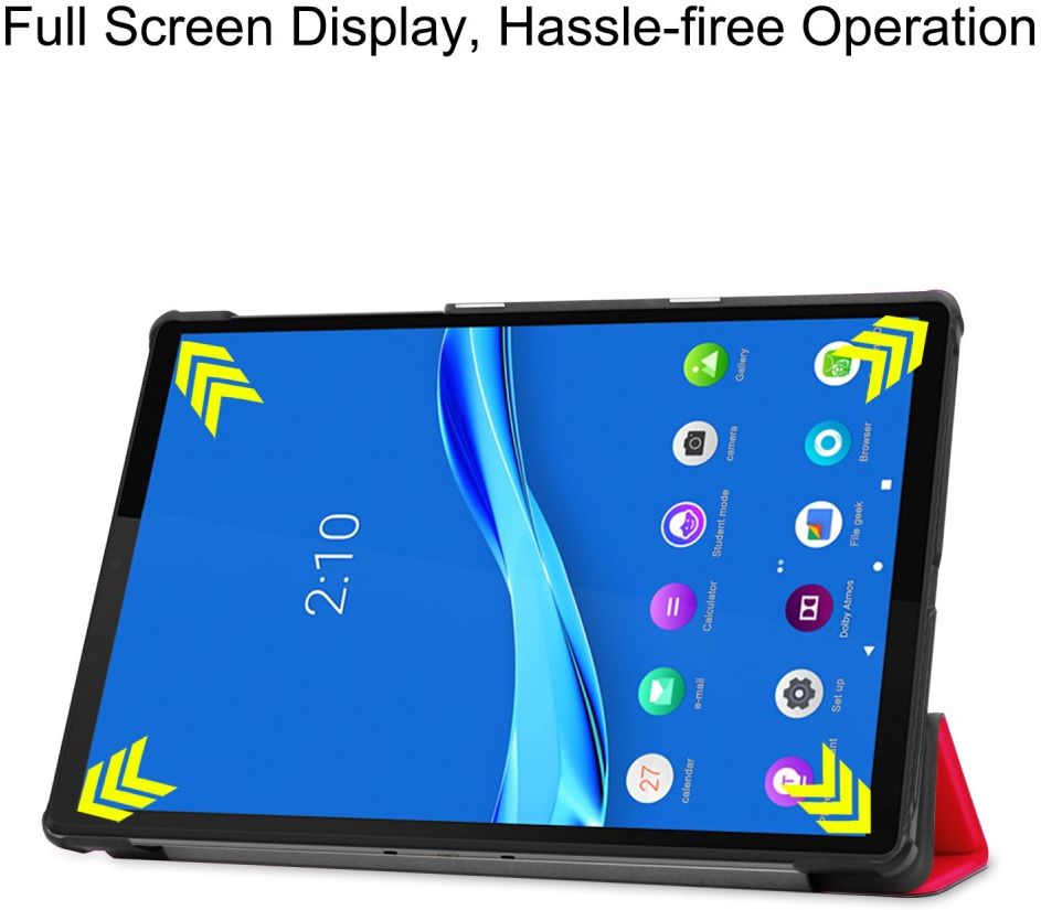 Lenovo Tab M10 Plus / FHD Plus Hoes Book Case Tri-Fold Rood afbeelding 6