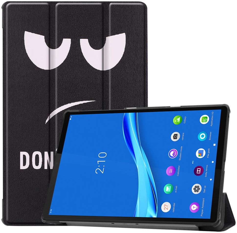 Lenovo Tab M10 Plus / FHD Plus Hoes Tri-Fold met Do Not Touch Me Print afbeelding 1