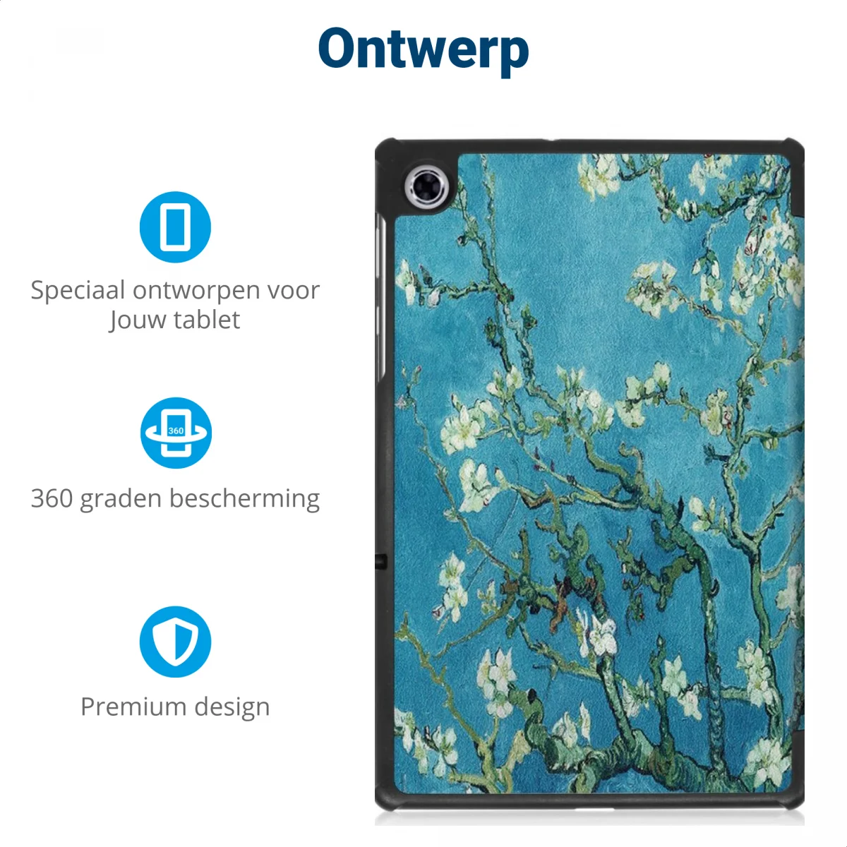 Lenovo Tab M10 Plus / FHD Plus Hoes Book Case Tri-Fold Blossom afbeelding 7