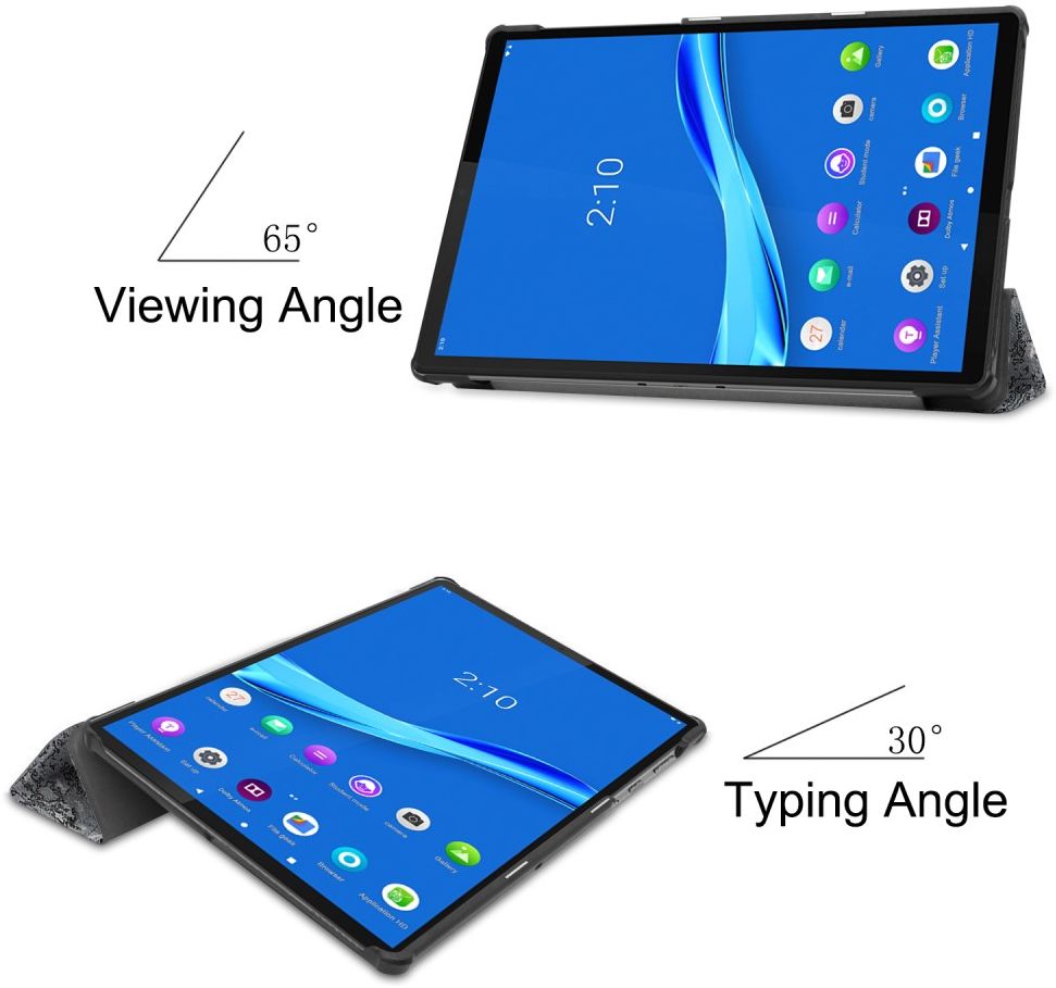 Lenovo Tab M10 Plus / FHD Plus Hoes Tri-Fold met Eiffeltoren Print afbeelding 4