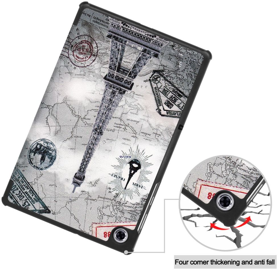Lenovo Tab M10 Plus / FHD Plus Hoes Tri-Fold met Eiffeltoren Print afbeelding 8