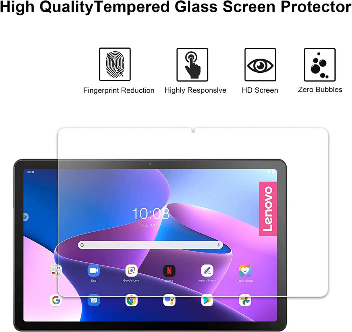 Lenovo Tab E7 Screen Protector Ultra Clear Display Folie afbeelding 2