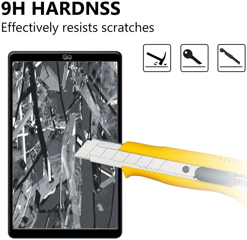 Samsung Galaxy Tab A 10.1 (2019) Tempered Glass Screen Protector Zwart afbeelding 6
