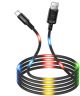 USAMS Slimme USB-C Led Kabel 1 Meter Zwart