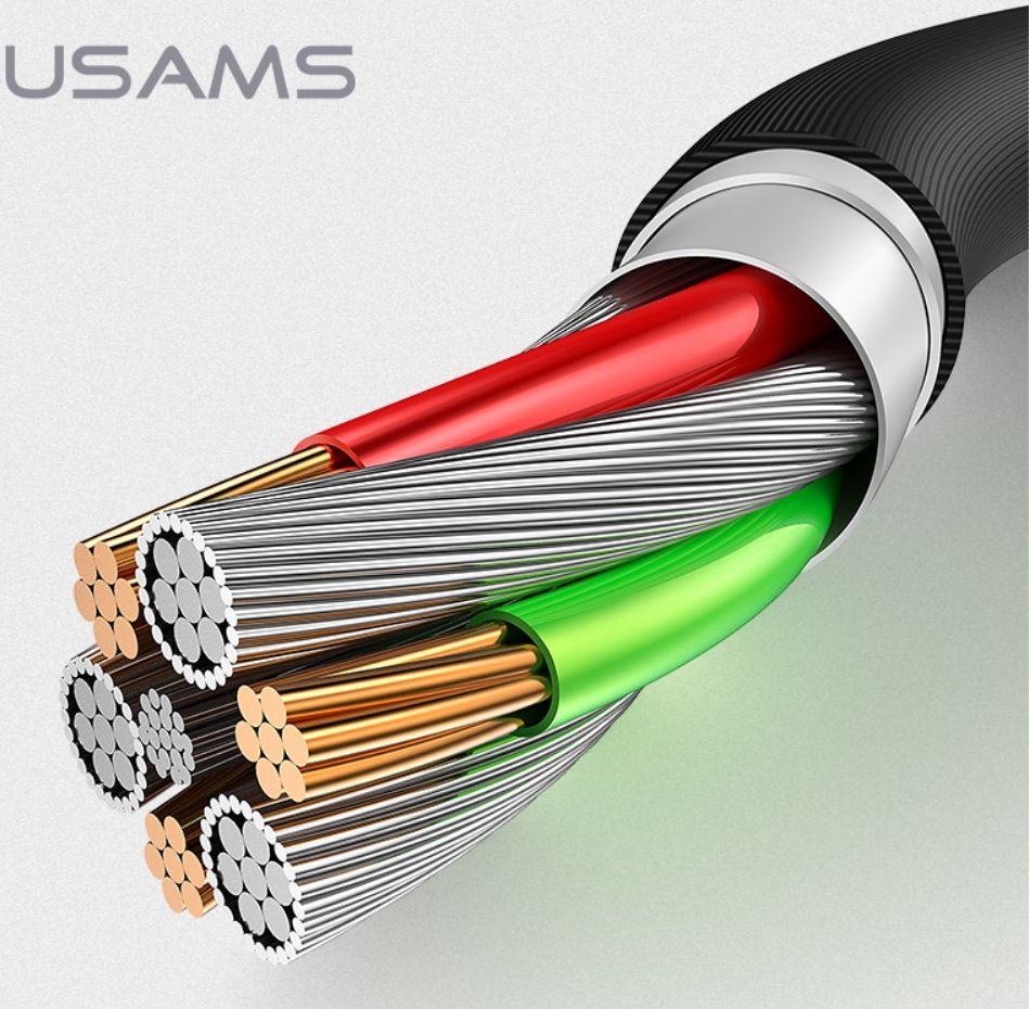 USAMS Slimme USB-C Led Kabel 1 Meter Zwart afbeelding 5
