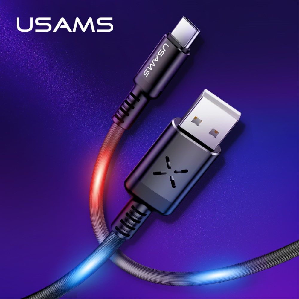 USAMS Slimme USB-C Led Kabel 1 Meter Zwart afbeelding 7