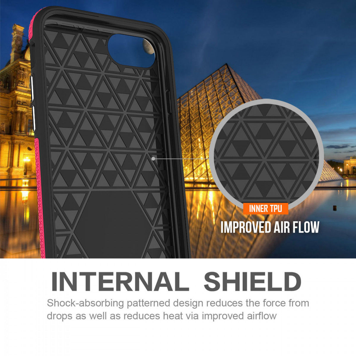 XquisiteCase ProGrip Apple iPhone SE (2020) Hoesje Roze GSMpunt.nl