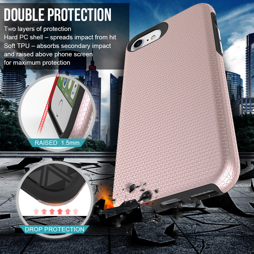 XquisiteCase ProGrip Apple iPhone SE (2020) Hoesje Roze Goud afbeelding 3