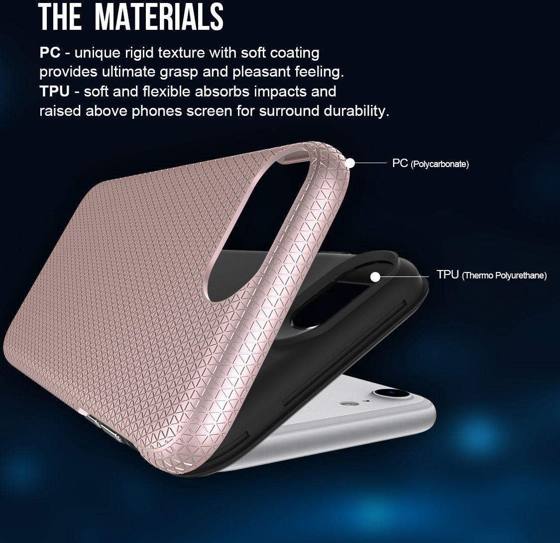 XquisiteCase ProGrip Apple iPhone SE (2020) Hoesje Roze Goud afbeelding 4