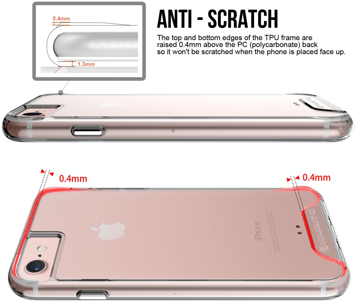 Apple iPhone SE (2020/2022) Hoesje Hybride Transparante Back Cover afbeelding 6