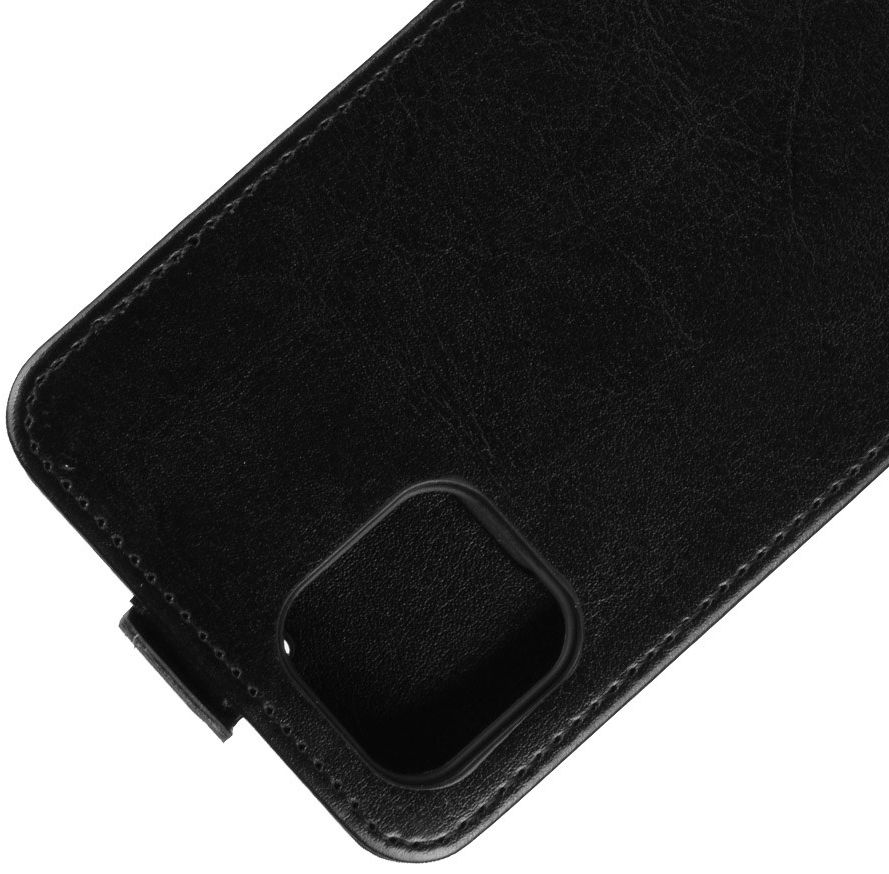 Apple iPhone 11 Pro Max Flip Hoesje Verticaal Zwart Kunstleder afbeelding 3