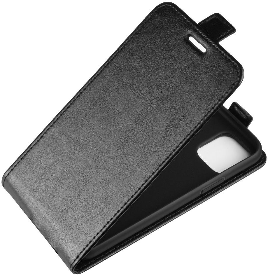 Apple iPhone 11 Flip Hoesje Verticaal Zwart Kunstleder afbeelding 3