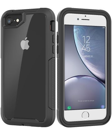 Vivid iPhone 7/ 8 / SE (2020/2022) Protectie Hoesje Transparant Zwart Hoesjes