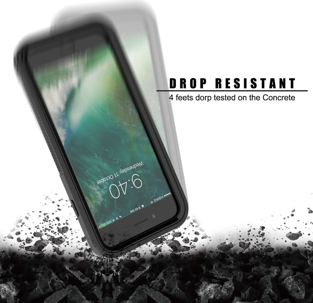 Vivid iPhone 7/ 8 / SE (2020/2022) Protectie Hoesje Transparant Zwart afbeelding 6
