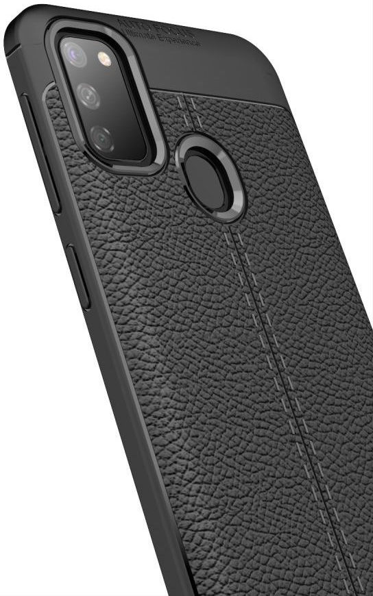 Samsung Galaxy M21 Hoesje met Kunstleer Coating Zwart afbeelding 7