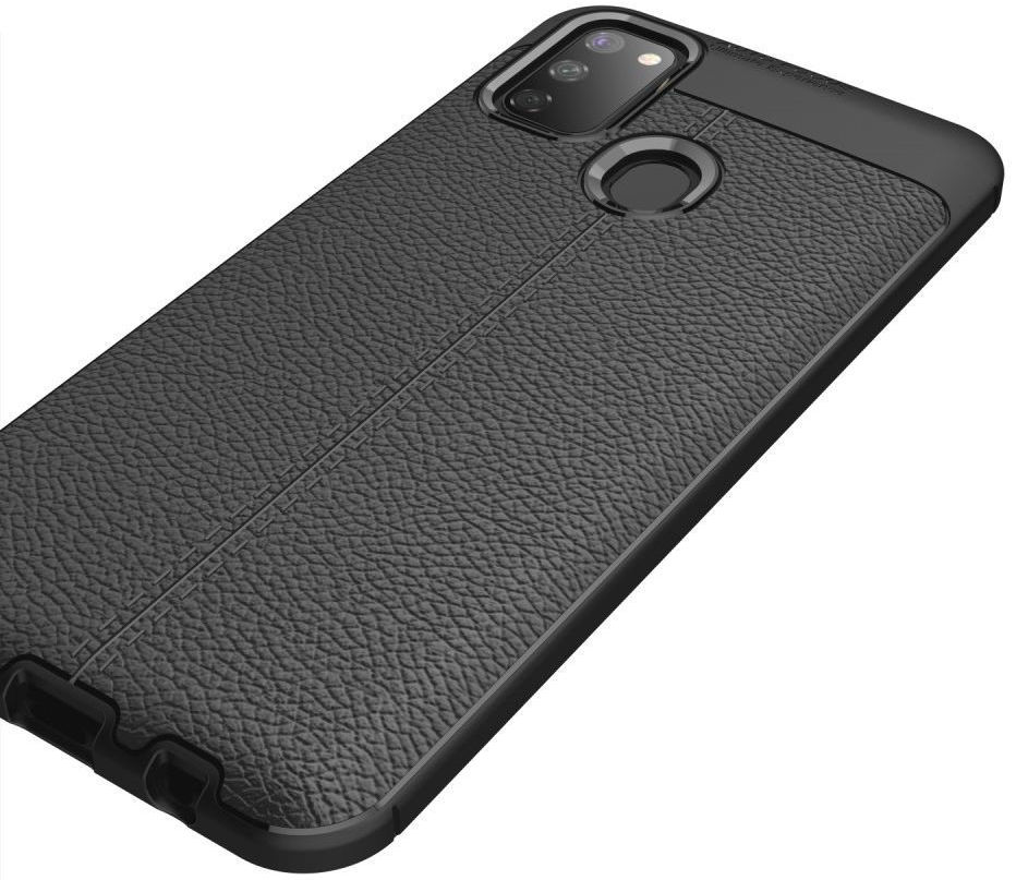 Samsung Galaxy M21 Hoesje met Kunstleer Coating Zwart afbeelding 8