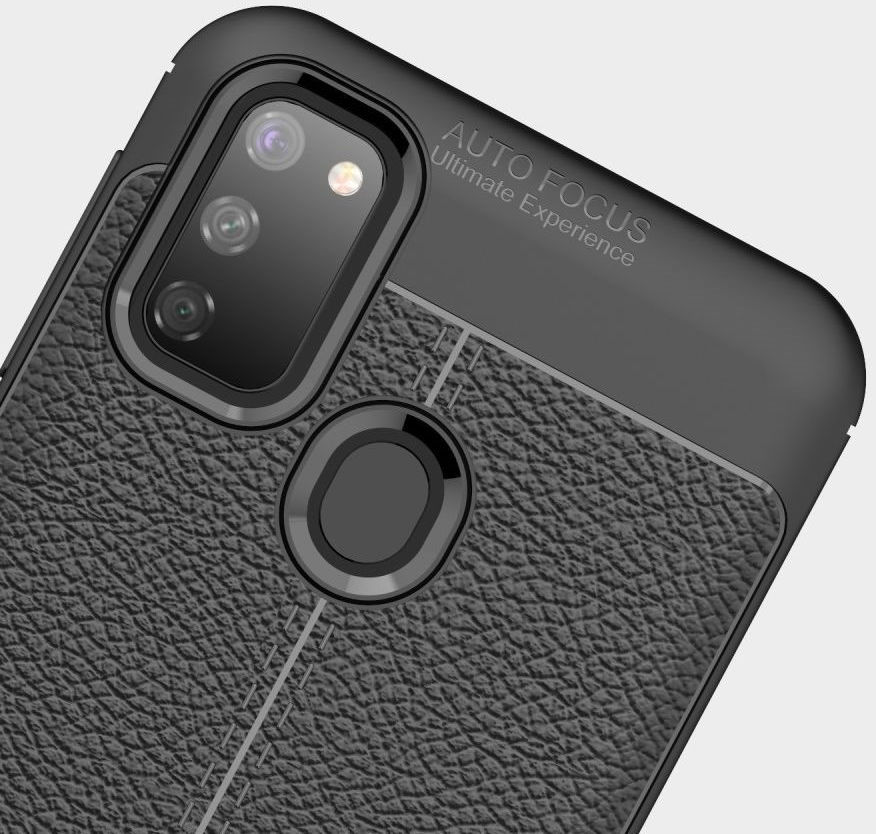 Samsung Galaxy M21 Hoesje met Kunstleer Coating Zwart afbeelding 9