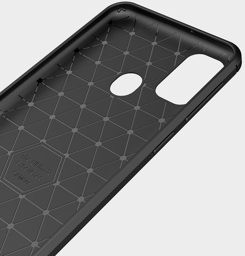 Samsung Galaxy M21 Hoesje Geborsteld TPU Zwart afbeelding 7