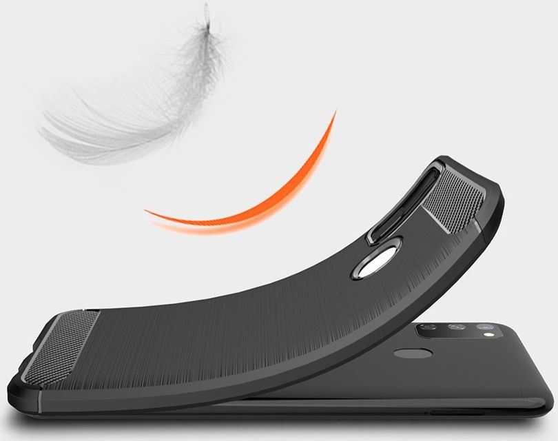 Samsung Galaxy M21 Hoesje Geborsteld TPU Zwart afbeelding 8