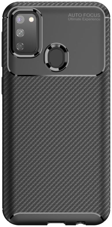 Samsung Galaxy M21 Hoesje Geborsteld Carbon Zwart afbeelding 6