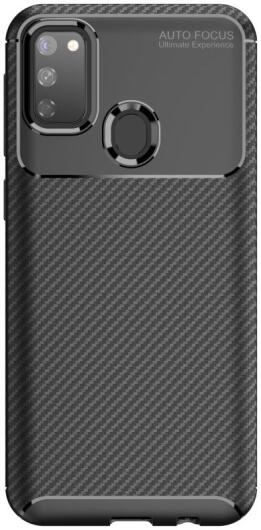 Samsung Galaxy M21 Hoesje Geborsteld Carbon Zwart afbeelding 6