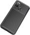 Samsung Galaxy M21 Hoesje Geborsteld Carbon Zwart afbeelding 2