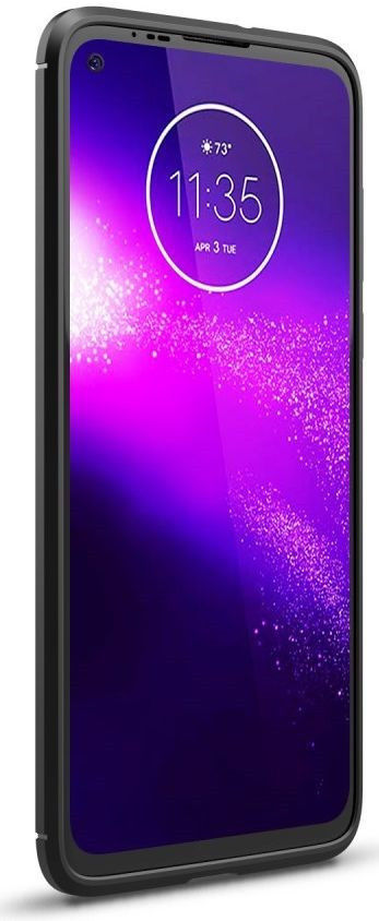 Motorola Moto G8 Power Hoesje Geborsteld TPU Back Cover Zwart afbeelding 2