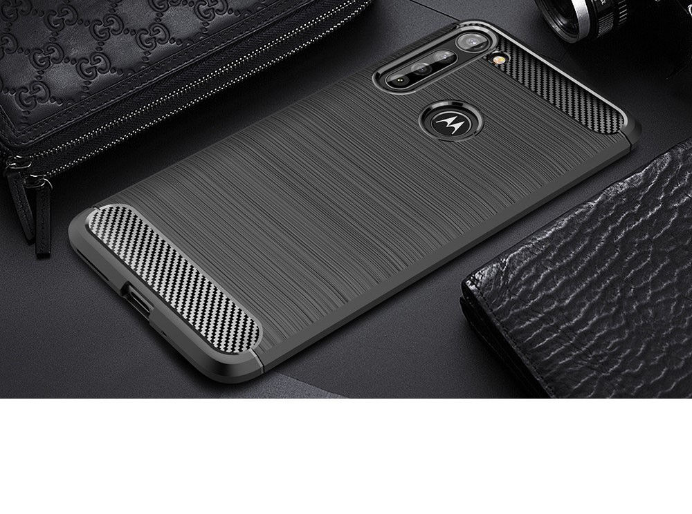 Motorola Moto G8 Power Hoesje Geborsteld TPU Rood afbeelding 7