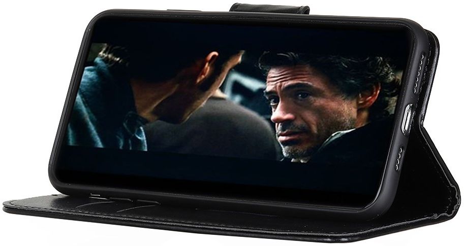 Motorola Moto G8 Power Hoesje Portemonnee Kunstleer Zwart afbeelding 3