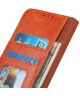 Motorola Moto G8 Power Portemonnee Hoesje Splitleer Oranje