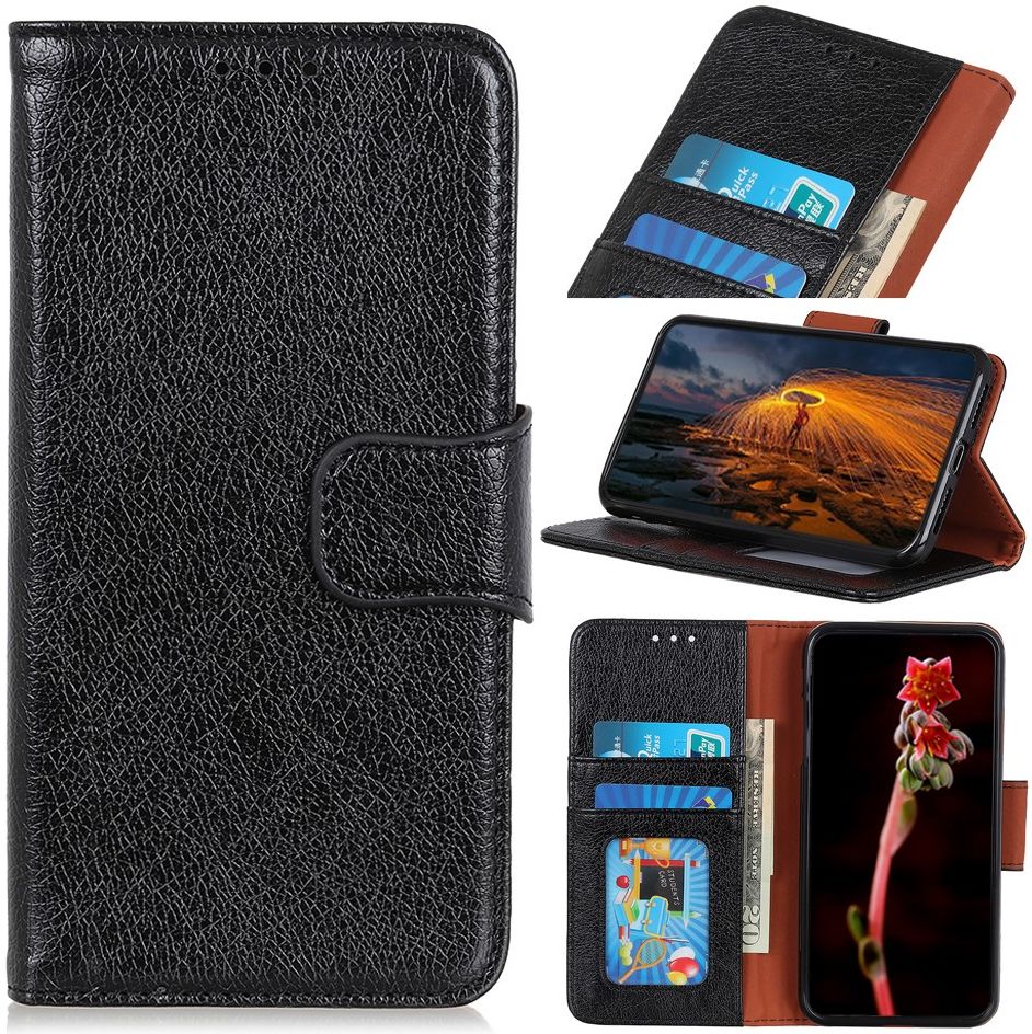 Motorola Moto G8 Power Portemonnee Hoesje Splitleer Zwart afbeelding 4