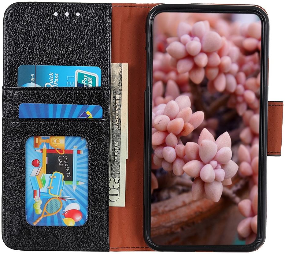 Motorola Moto G8 Power Portemonnee Hoesje Splitleer Zwart afbeelding 1