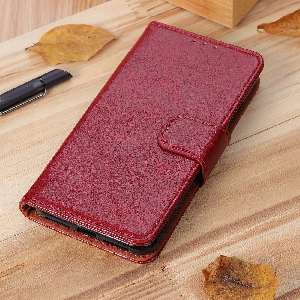 Motorola Moto G8 Power Portemonnee Hoesje Splitleer Rood afbeelding 6