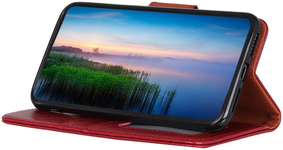 Motorola Moto G8 Power Portemonnee Hoesje Splitleer Rood afbeelding 7