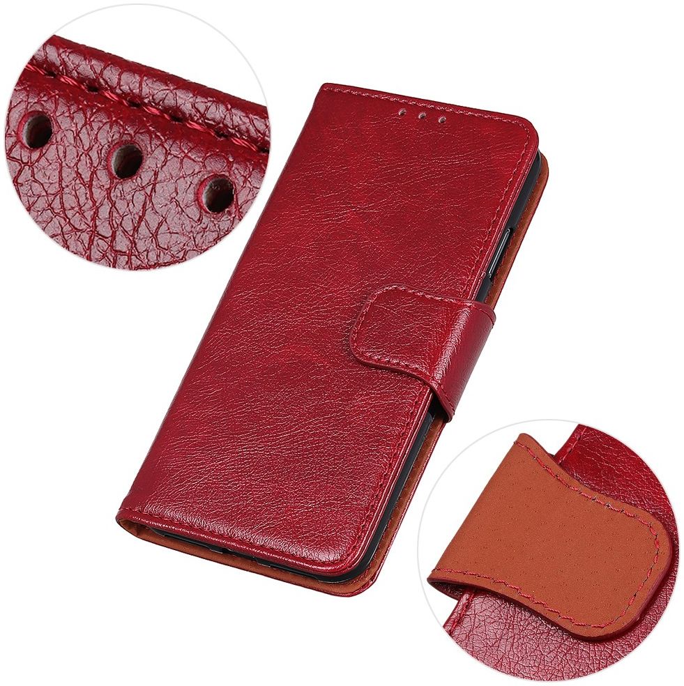 Motorola Moto G8 Power Portemonnee Hoesje Splitleer Rood afbeelding 8