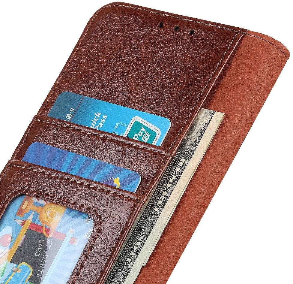 Motorola Moto G8 Power Portemonnee Hoesje Splitleer Bruin afbeelding 12