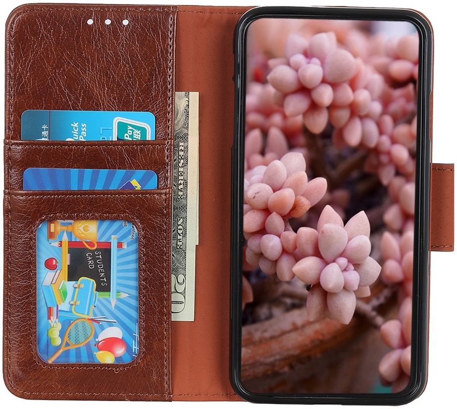 Motorola Moto G8 Power Portemonnee Hoesje Splitleer Bruin afbeelding 1