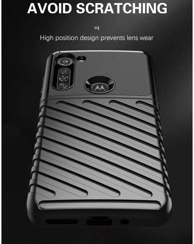 Motorola Moto G8 Power Twill Thunder Texture Back Cover Zwart afbeelding 5
