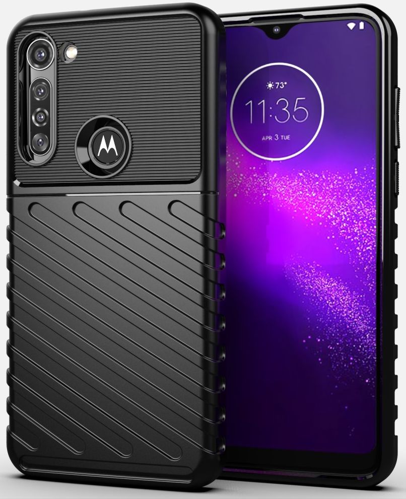 Motorola Moto G8 Power Twill Thunder Texture Back Cover Zwart afbeelding 1