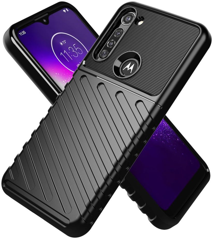 Motorola Moto G8 Power Twill Thunder Texture Back Cover Zwart afbeelding 2