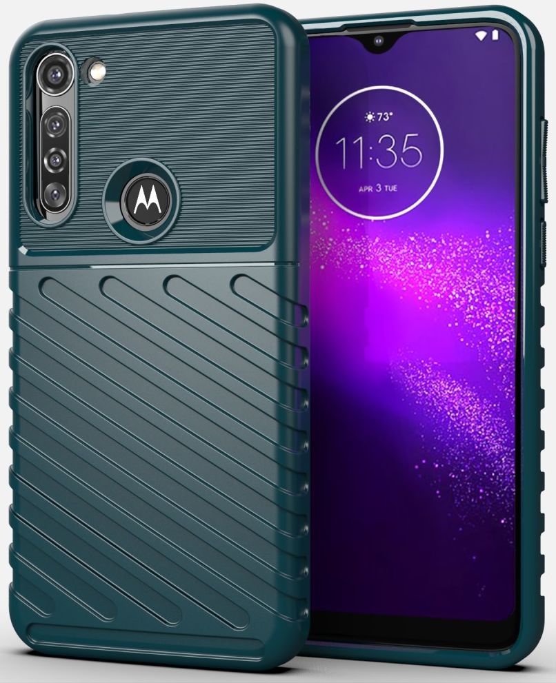 Motorola Moto G8 Power Twill Thunder Texture Back Cover Groen afbeelding 1