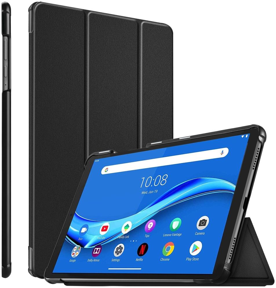 Lenovo Tab M10 Plus / FHD Plus Hoes Tri-Fold Book Case Zwart afbeelding 2
