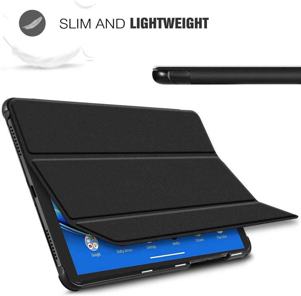Lenovo Tab M10 Plus / FHD Plus Hoes Tri-Fold Book Case Zwart afbeelding 8