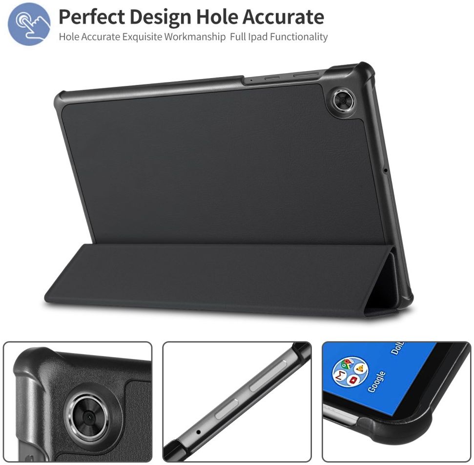 Lenovo Tab M10 Plus / FHD Plus Hoes Tri-Fold Book Case Zwart afbeelding 9