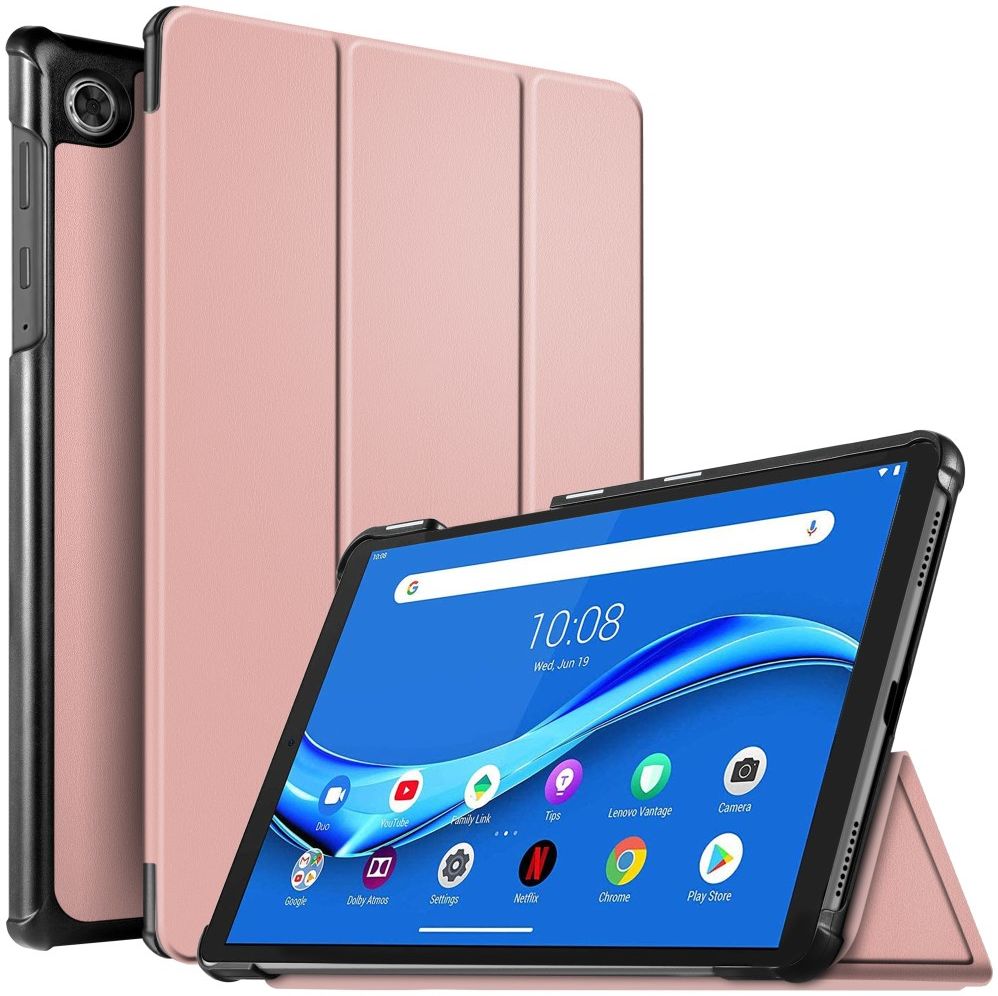Lenovo Tab M10 Plus / FHD Plus Hoes Tri-Fold Book Case Roze afbeelding 1