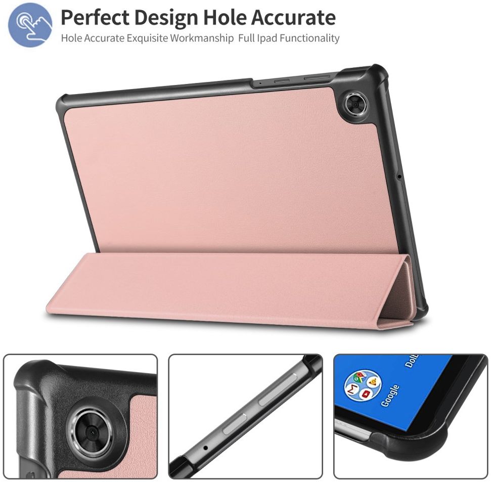 Lenovo Tab M10 Plus / FHD Plus Hoes Tri-Fold Book Case Roze afbeelding 8