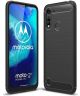 Motorola Moto G8 Power Lite Hoesje Geborsteld TPU Zwart